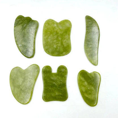 Core Beauty – Gua Sha Double Tête en Pierre de Jade Naturelle