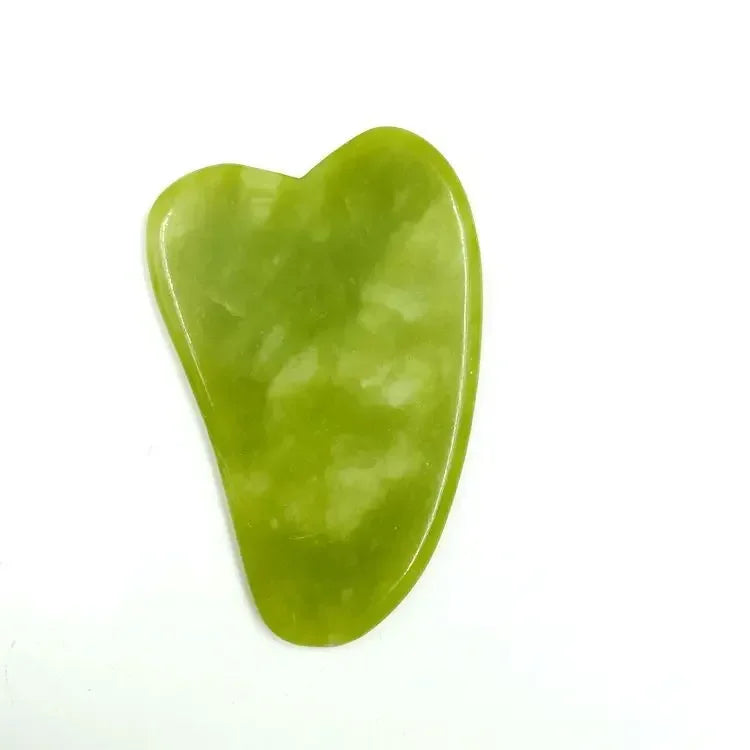 Core Beauty – Gua Sha Double Tête en Pierre de Jade Naturelle