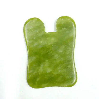 Core Beauty – Gua Sha Double Tête en Pierre de Jade Naturelle